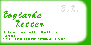 boglarka ketter business card